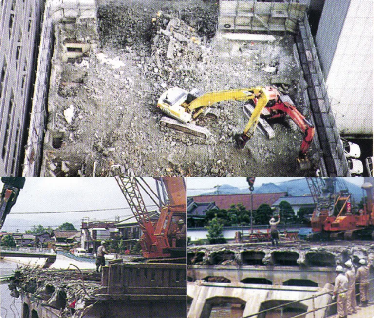 ビル解体の様子